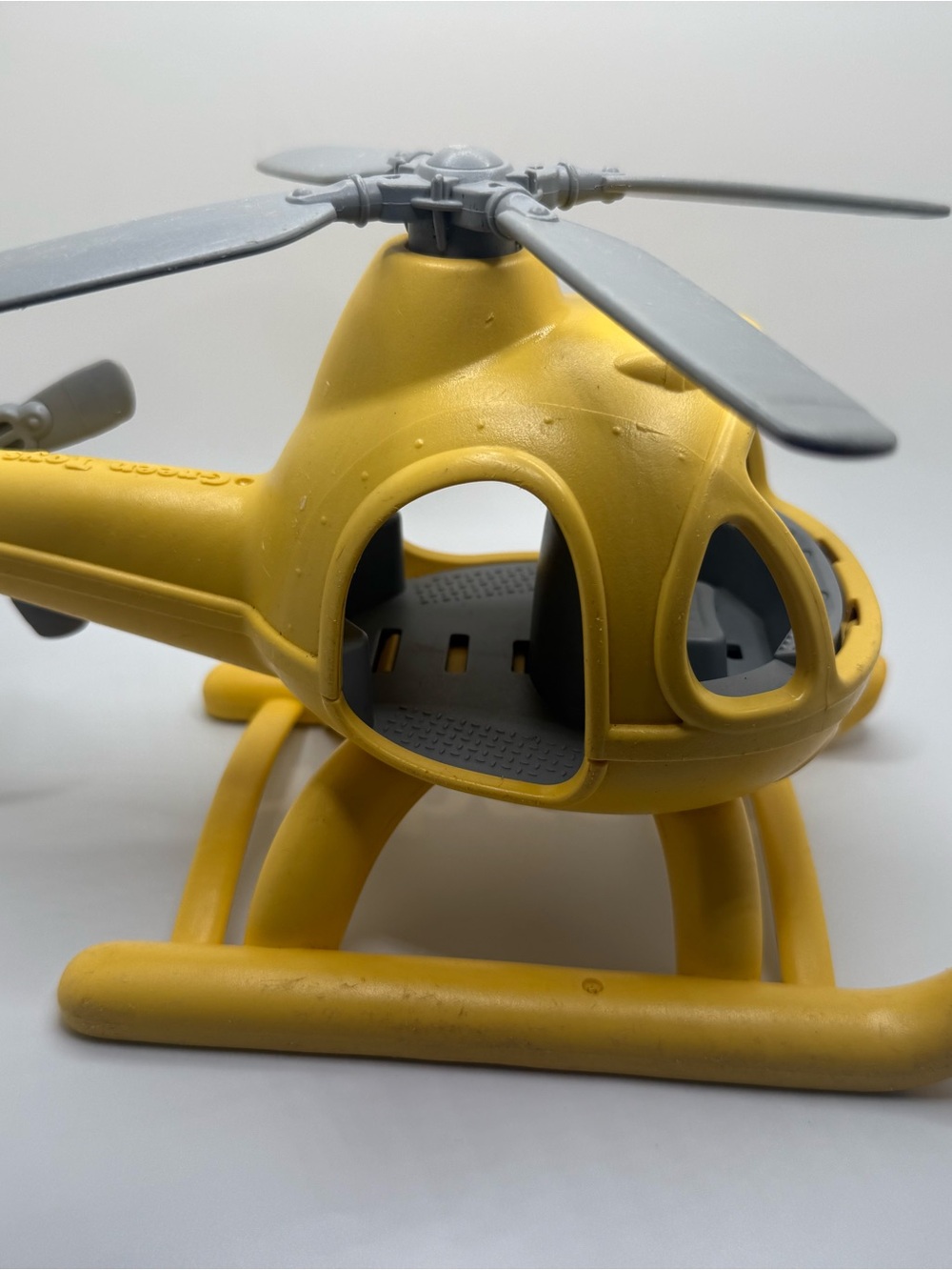 Toy Helicopter Green Toys vehicle preschool yellow